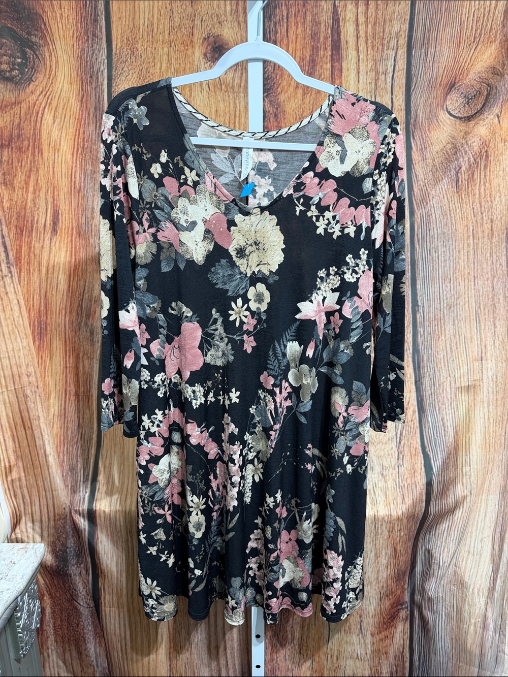 Honeyme 3/4 Sleeve Dress Size M Fall Floral